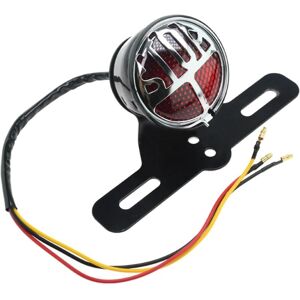 LINGHHANG Retro Tail Light Stop Rear Light License Plate Lamp Holder Rear Chopper Brake Stop Light Black