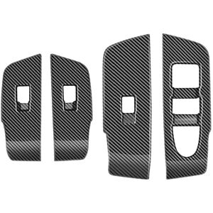 Tlily - rhd Car Carbon Fiber Window Glass Lift Button Switch Cover Trim Door Armrest Panel for Mazda CX-60 2022 2023