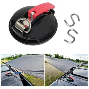 CYSLMUK Set of 2 Multifunction Car Suction Cups Max.22KG for Awning Windshield Tarpaulin and Vehicle Cover