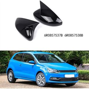 Tlily - Side Wing Mirror Cover Caps Ox Horn Style for vw Polo MK5 2009 - 2017 Rear View Mirror Cover 6R0857537B 6R0857538B