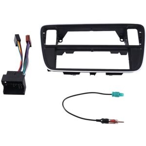 TLILY Single Din Car Dash Kit Harness Antenna for Up Citigo Seat Mii 2012+ Frame Radio Panel Fascia Plate