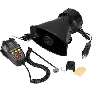 Sollbry - Car Siren with 120dB, 7 Tones, Easy Connection via Cigarette Lighter, Waterproof for 12V Trucks, Vehicles, Boats