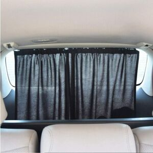 Sollbry - Car Window Sun Shade Rear Windshield Sunshade Baby Sun Visor Sun Protection - Anti-UV - 50 x 39 cm - Black Fabric