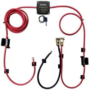 Tlily - Split Charger Relay Kit 6mtr 12V Automatic Dual Battery Isolator 140AMP Voltage Sense vsr for rv Truck atv