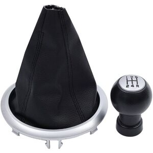 Linghhang - Suitable for Suzuki Swift car shift handball dust cover glossy cover + silver frame black line 5 speed