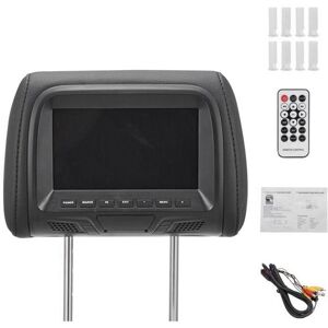 TLILY Universal 7Inches Car Headrest Monitor Screen Rear Seat Entertainment Multi-Media Player for AV USB SD MP4 MP5 FM Black
