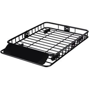 Mophorn Roof Rack Cargo Basket, 117.5 x 91.5 x 11.4 cm, Heavy-Duty Rooftop Carrier, 90.7 kg Capacity, Universal Luggage Holder for SUV, Truck, Vehicle
