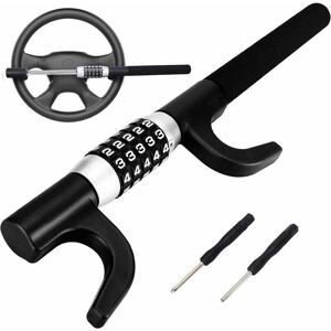 ZVD-Car Anti-Theft, Car Anti-Theft Rod, Steering Wheel Lock, Robust and Secure Anti-Theft Bar, Universal (Black)