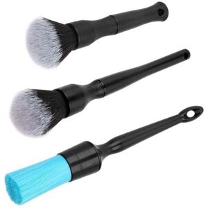 ZVD - Pinceau Detailing Auto, 3pcs Pinceau Nettoyage Voiture pour Voiture Moto Roues de Nettoyage Automobile, Tableau de Bord, Intérieur, Extérieur,