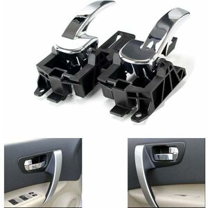 ZVD - Poignée de Porte pour Nissan Qashqai 2007-2013 Gauche Droite 80671-JD00E 80670-JD00E 2 pièces(siège avant)