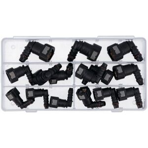 Nylon Fuel Line Connectors Set - 15 pcs, Angled 90° - Automotive Nylon Fuel Line Connectors Set - 15 pcs, Angled 90° - Automotive