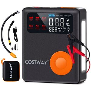 Costway - Jump Starter w/ Air Compressor 12V Battery Starter Portable Car Battery Costway - Jump Starter w/ Air Compressor 12V Battery Starter Portable Car Battery