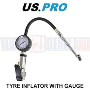 Us Pro - Compact Air Tyre Inflator with Dial Gauge Cars, Motorcycles 8808