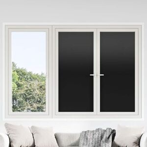Window Films Window Sticker Glass Film 3 pcs Static Frosted Black PVC vidaXL Window Films Window Sticker Glass Film 3 pcs Static Frosted Black PVC vidaXL