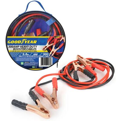 Goodyear - jump leads 2.5M 300AMP 2.5 metres booster cables car van in bag 900045 Goodyear - jump leads 2.5M 300AMP 2.5 metres booster cables car van in bag 900045