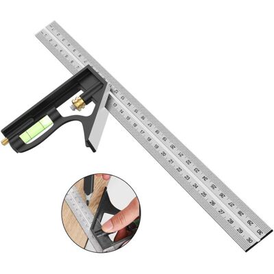 OEM Stainless Steel Square Adjustable Combination Angle Ruler 45/90 Degree Multifunction Combination Square Universal 300mm 12 Inch Black OEM Stainless Steel Square Adjustable Combination Angle Ruler 45/90 Degree Multifunction Combination Square Universal 300mm 12 Inch Black