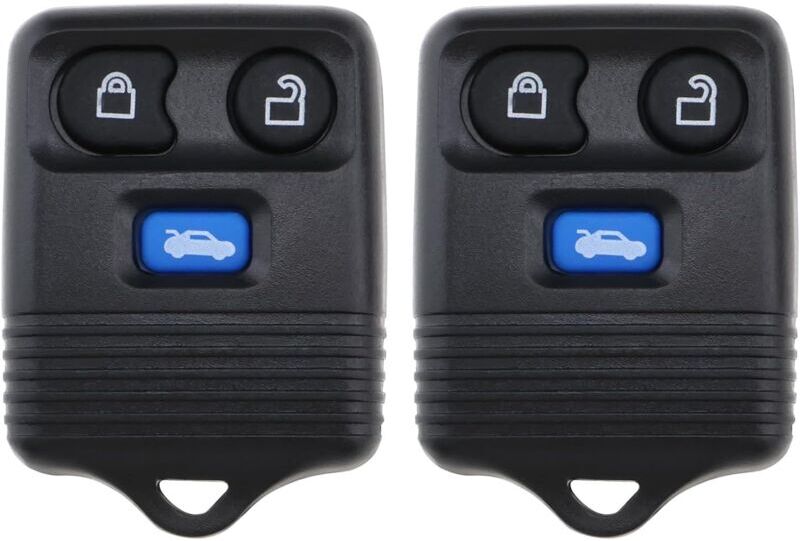 IKODM 2 x 3 Button 433MHz Car Key Remote Fob Compatible with Ford Transit MK6 2000-2006 & Connect Van 2002-2007 Maverick Black