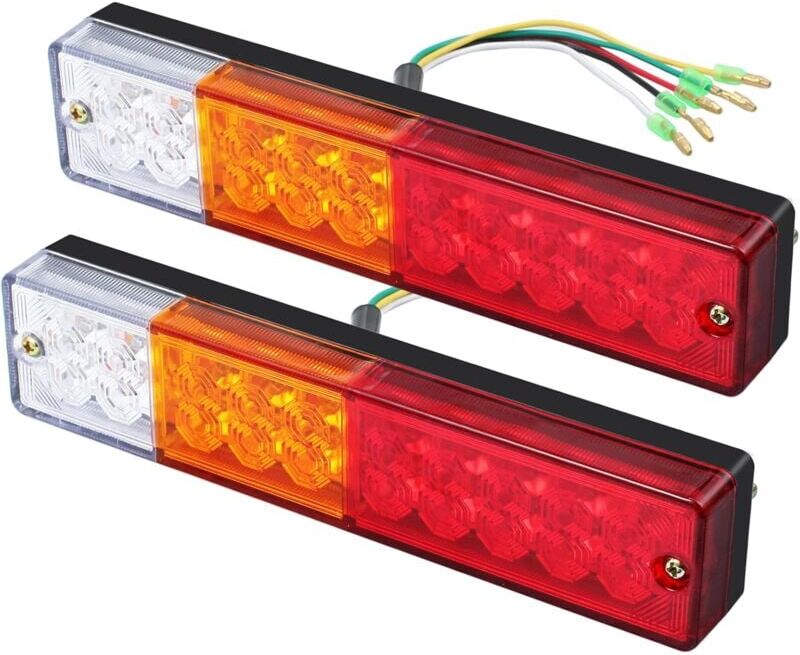 Linghhang - 2 x led Tail Lights Reversing Brake Turn Signal Rear Light 40 led Universal 12V 24V for Trailer Truck Caravan uv Boat Motorhome