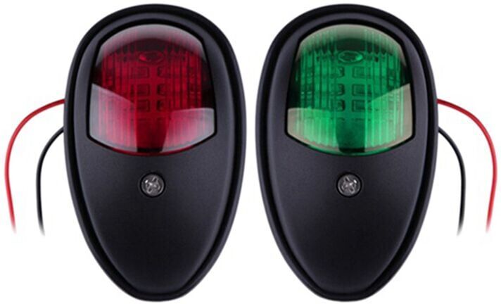 Tlily - 2Pcs 10V-30V led Navigation Light Signal Warning Lamp For Marine Yacht Truck Trailer Van Starboard Port Side Light
