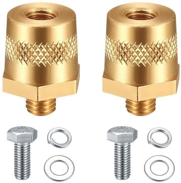 SJQKA 2pcs 12V Battery Terminal Battery Clamps M8 Battery Ends for Automotive Battery Terminal Adapter with Stainless Steel Screws for Automotive, Trucks,
