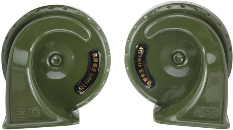 Tlily - 2Pcs 300DB 12V Air Horn for Car Snail Electric Air Horn Marine Boat Loud Alarm Kit Boat Motorcycle Dual-tone 410Hz