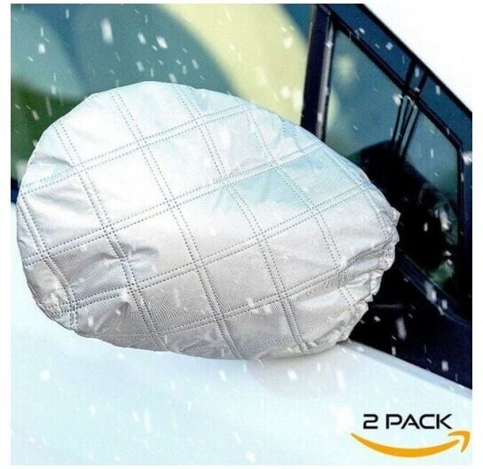 Cyslmuk - 2PCS 33x27cmCar Rearview Mirror Cover Winter Protection Universal Size Anti Frost Snow Ice Rain Sun
