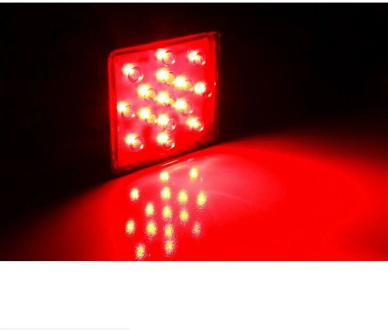 TLILY 2X Red 15 led 2 Inch Trailer Truck Hitch Towing Receiver Cover Brake Light with Pin 12V