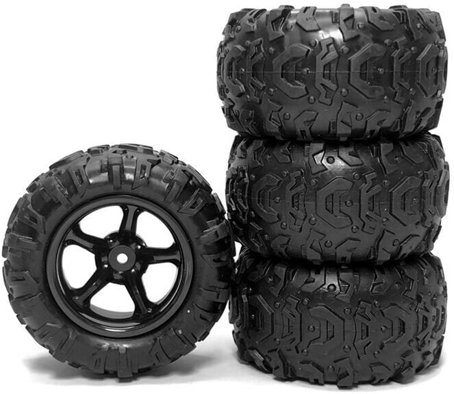 Tlily - 4Pcs Rubber Tire Wheel Tyre for 9300 9310 PXtoy 9302 9303 9304 1/18 rc Car Spare Parts Accessories