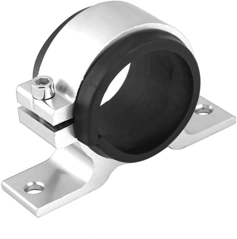 Memkey - 50mm Aluminum Alloy Fuel Pump Mounting Bracket Single Filter Mounting Base (Silver)