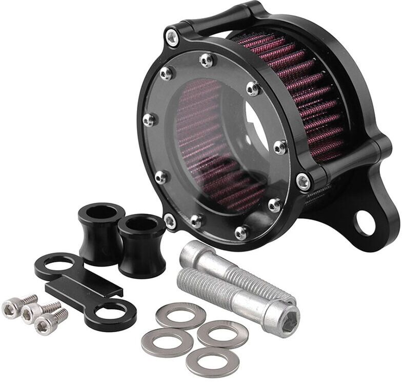 TLILY Air Cleaner Intake Filter System Kit for Sportster XL883 XL883N XL883R XL883P XL1200 XL1200L XL1200X Iron 883 Forty Eight XL1200X 2004-2016
