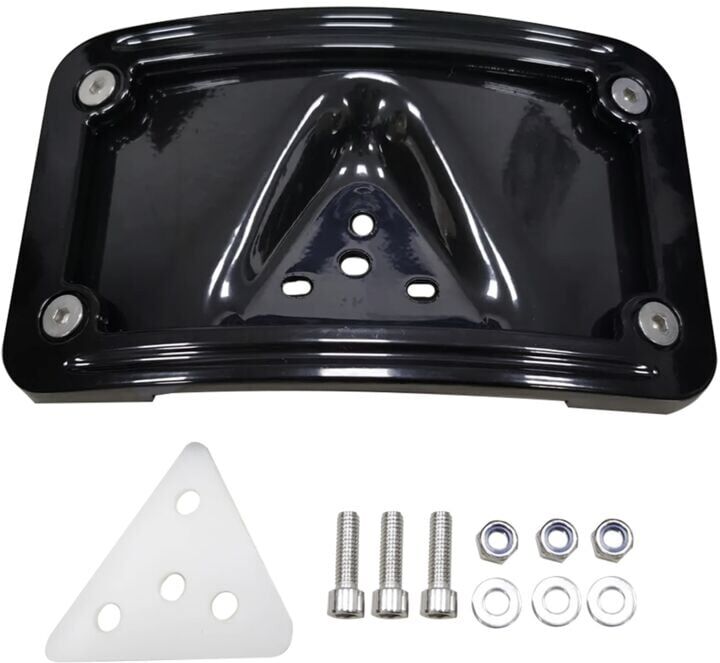 Tlily - Black Curved Laydown License Plate Bracket for Fat Bob Super Glide Dyna