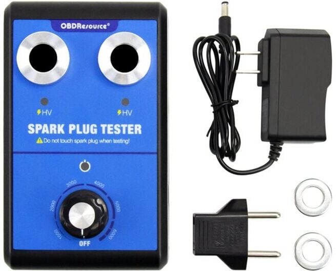 Tlily - Car Spark Plug Tester Dual Holes 0-6000Rpm Work Frequency Auto Engine Ignition Coil Tool for 12V