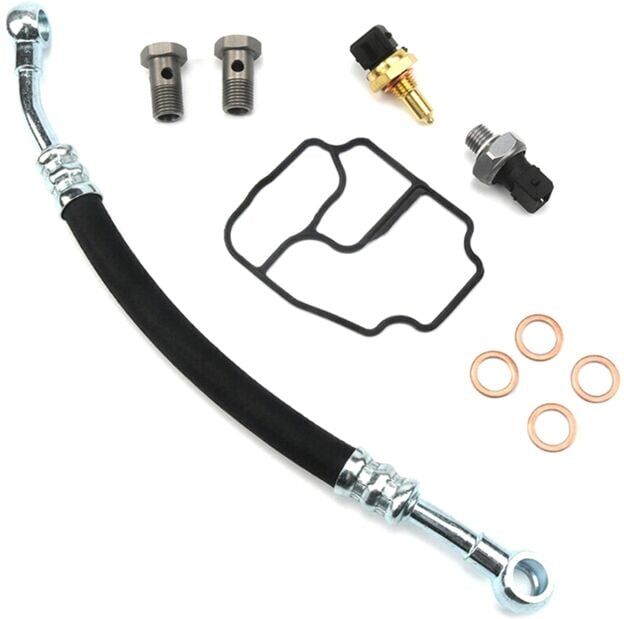 Tlily - Engine Oil Hose Filter Housing Gasket Kit 11361705532 for E46 E39 E53 E85 325Ci 530i X5 Z3