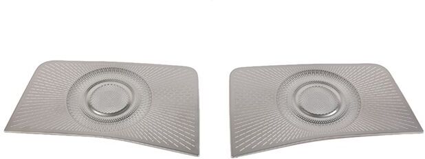 TLILY For Ford Bronco 2021-2023 Car Front A Pillar Audio Horn Speaker Cover Sticker Trim Accessories ,Stainless Steel 2PCS