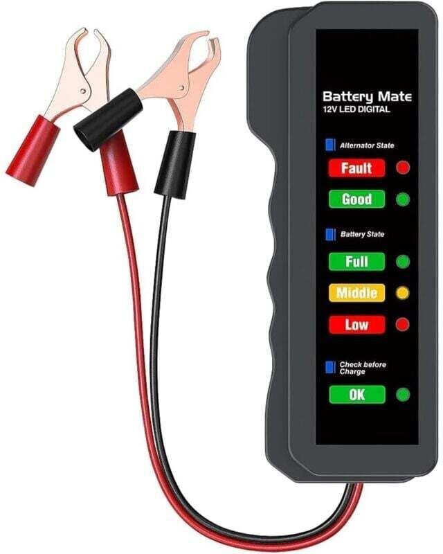 MUMU Jalleria 1 Piece 12V Car Battery Tester, Automotive Alternator Tester, Battery Checker, Analyzer for Checking Alternator and Battery Charging System,