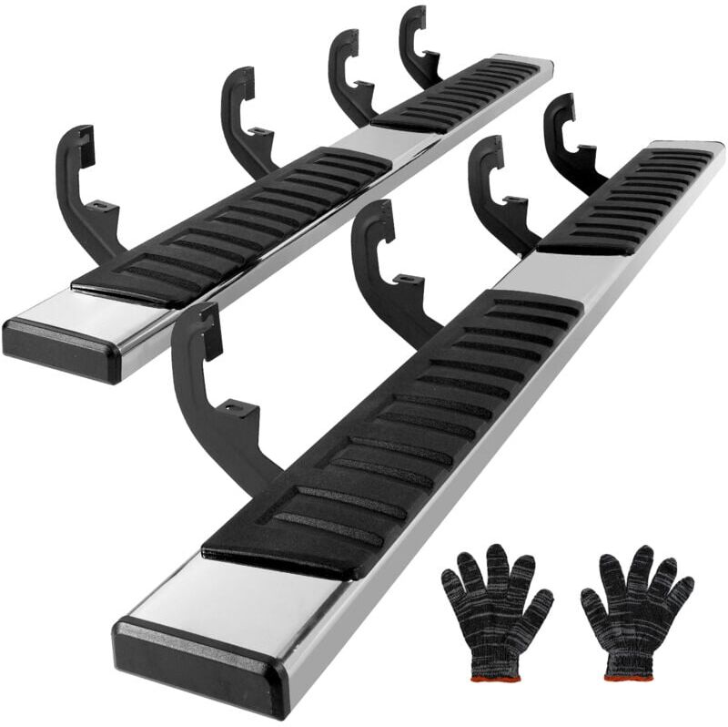 Mophorn - 6' for 2019 - 2023 Chevy Silverado/GMC Sierra 1500/2020 - 2024 Silverado/Sierra 2500/3500HD Crew Cab, 201 Stainless Steel Running Boards,