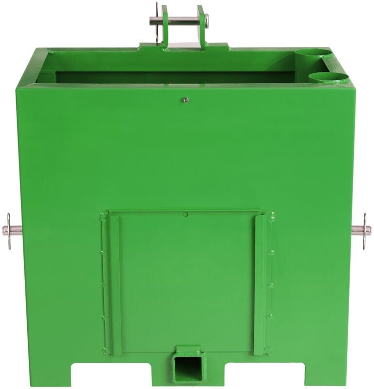 Mophorn Ballast Box 3 Point Category 1 Tractor, 800lbs Capacity Hitch Ballast Box, for 2'' Hitch Receiver, Heavy-duty Steel, 5cu.ft Volume, Green