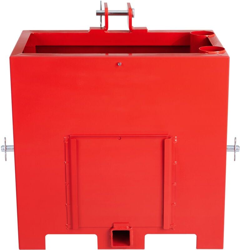Mophorn - Ballast Box for 3 - Point Category 1 Tractor, 800lbs Capacity, 2'' Hitch Receiver, 5cu.ft Volume, Heavy - duty Steel, Red