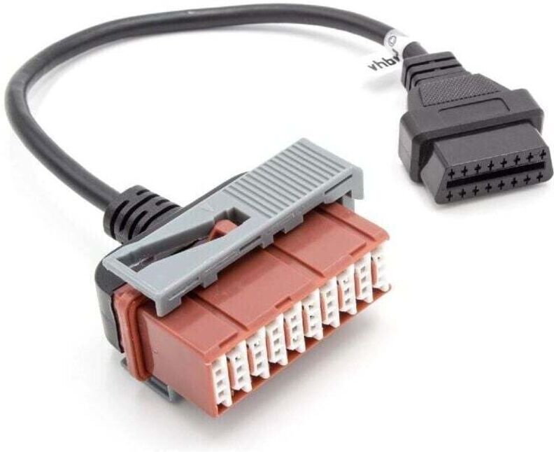 Alwaysh - OBD2 - 30Pin to 16Pin adapter cable for obd diagnostic device suitable for old models Peugeot, Citroen, psa Group 30Pin connector