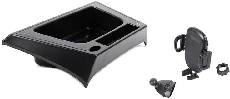TLILY Phone Mount for Jeep Wrangler jk 2012-2017, Multi-Mount Phone Holder Dash Tray Storage Box System Kit