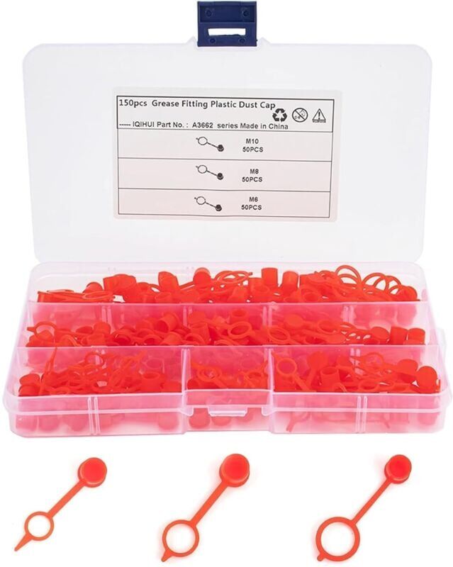 Sollbry - 150 Pieces Car Tire Valve Stems, Plastic Car Tire Valve Caps, Model Is M6 M8 M10 Car Valve Stem Caps, Suitable for Most Cars and