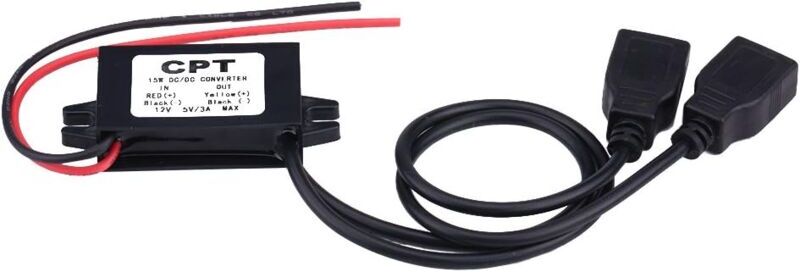 Sollbry - 3A Converter Transformer Voltage Power Supply Module dc 12V to dc 5V Dual usb Charger Adapter For Car Motorcycle Phone Charging