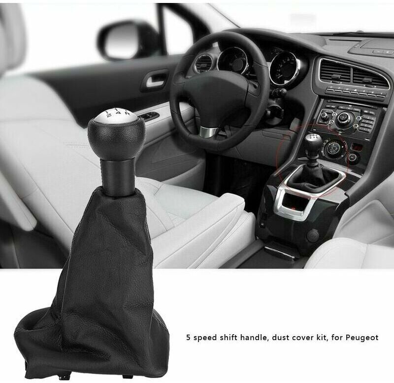 Gotrays - Speed Car Gear Shift Knob Gaiter Boot Kit Fit For 207/307/406 Manual/Auto Gear Shift Boot Cover Replacement