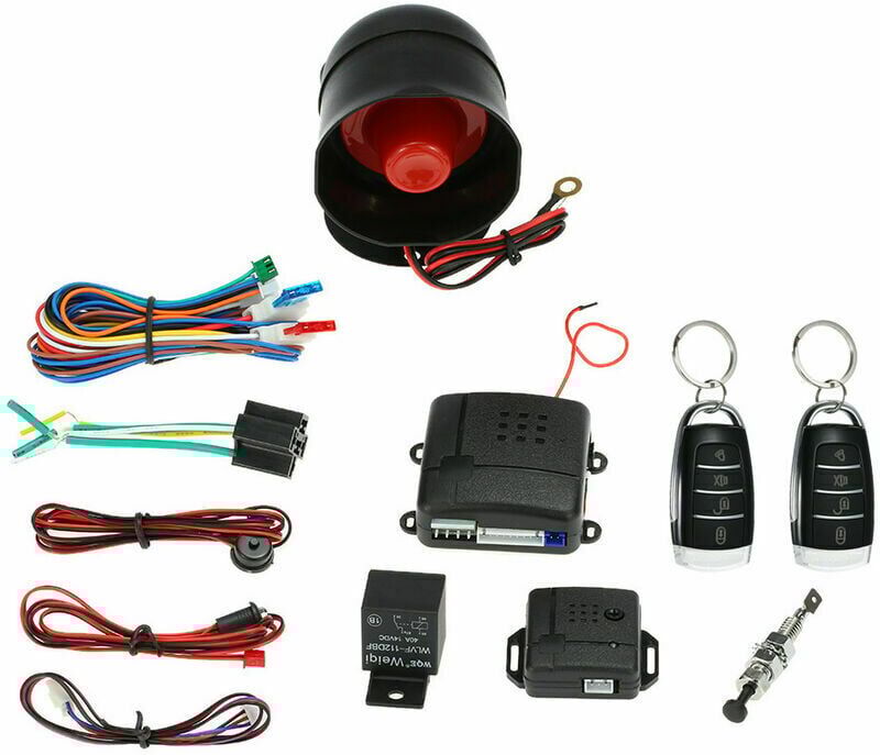 Hoopzi - Universal Car Vehicle Security System Anti-theft Alarm Protection Anti-theft System 2 Remote Control - L216 Other Car Spare Part