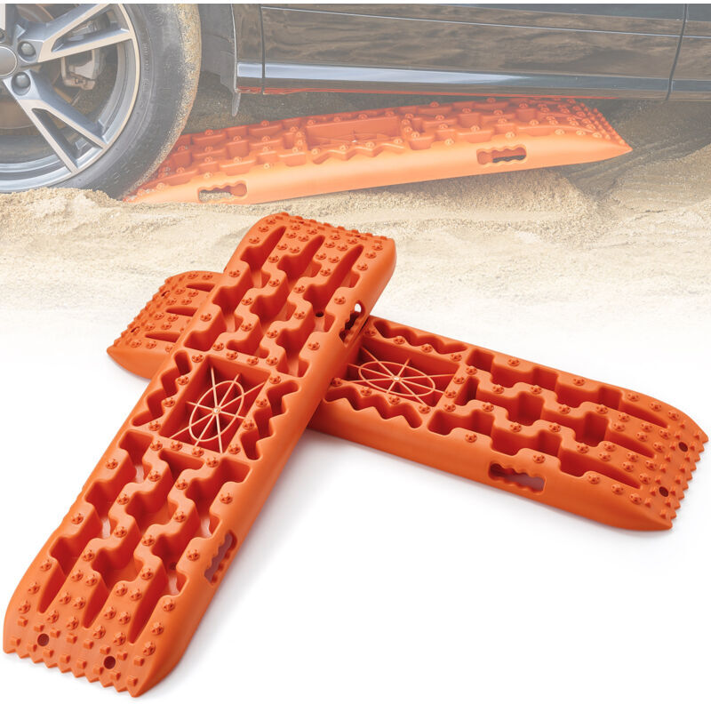 VEVOR 10 ton Traction Boards with pp Material, Recovery Boards for Off-road Vehicles/Cars/Pickups/SUVs/RVs, Pair Tire Traction Mats on Snow, Sand, Mud and