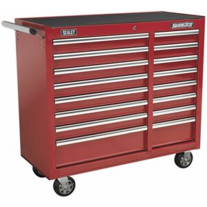 LOOPS 1050 x 465 x 1005mm 16 Drawer red Portable Tool Chest Locking Mobile Storage Box