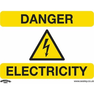 Loops - 10x danger electricity Health & Safety Sign Self Adhesive 100 x 75mm Sticker