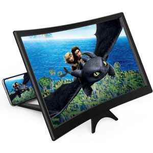 Héloise - 14' Curved Screen Magnifier for Cell Phone - 3D hd Magnifying Projector Screen Enlarger for Movies, Videos and Games - Foldable Phone