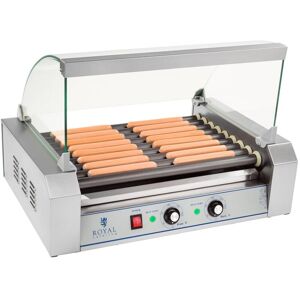 ROYAL CATERING 1800W Hot Dog Sausage Machine Commercial Hotdog Grill Rollers Stainless Steel