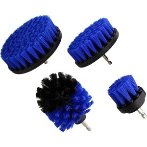 Groofoo - 4 Pack Nylon Electric Drill Cleaning Brushes 6.35mm Blue